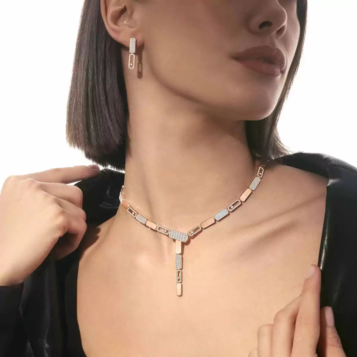 [Eterna Jewels]Imperial Move SM Diamond Earrings