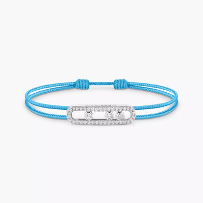 [Eterna Jewels]MK Care(s) pink cord pavé bracelet