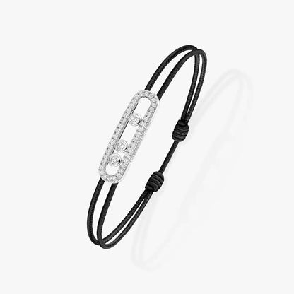 [Eterna Jewels]MK Care(s) pink cord pavé bracelet