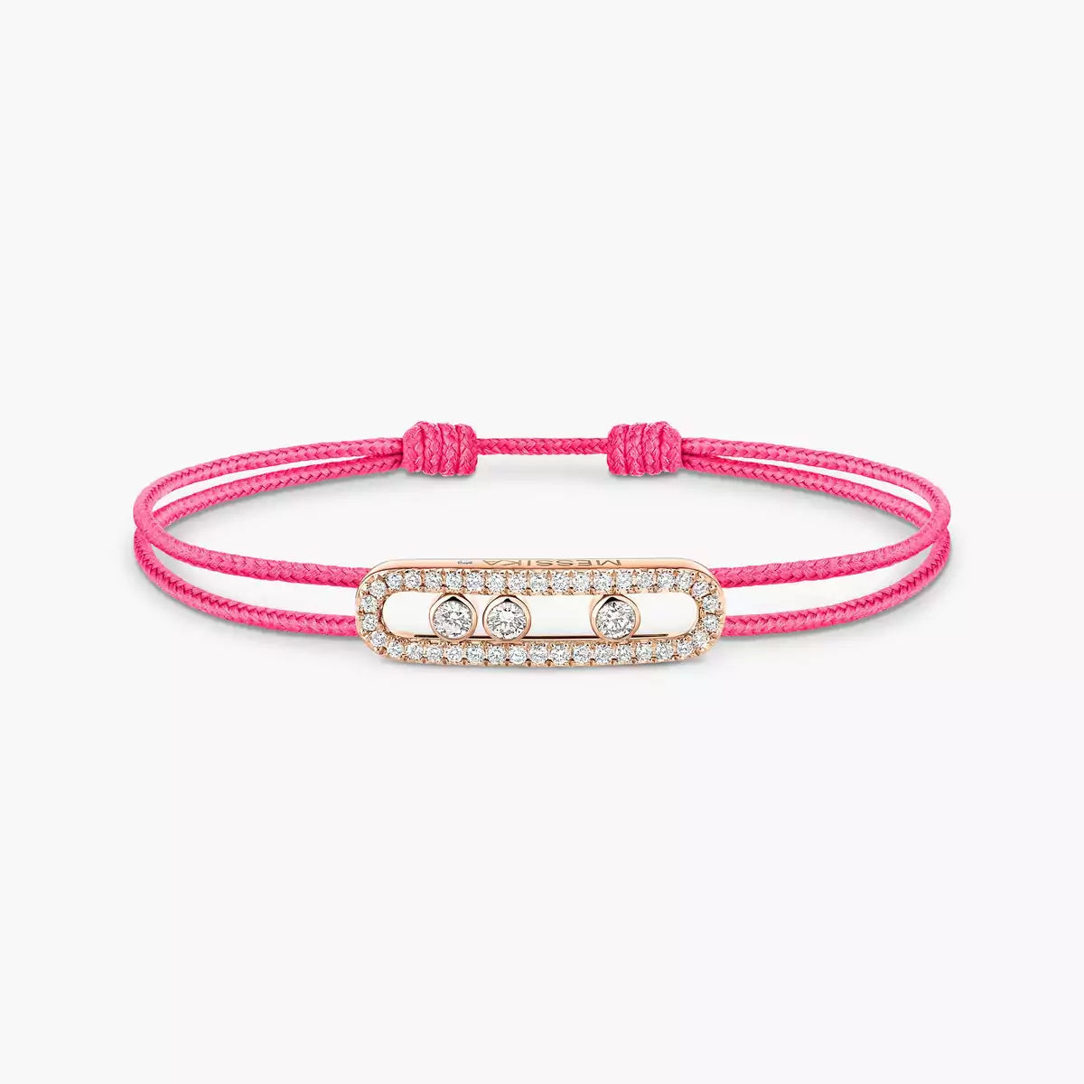 [Eterna Jewels]MK Care(s) pink cord pavé bracelet