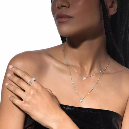 [Eterna Jewels]Diamond Necklace My Twin 2 Rows