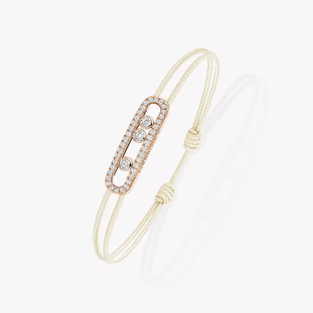 [Eterna Jewels]MK Care(s) pink cord pavé bracelet