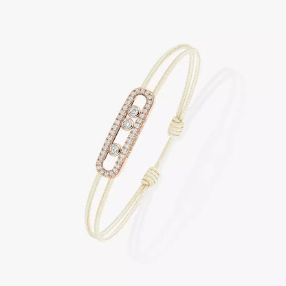 [Eterna Jewels]MK Care(s) pink cord pavé bracelet