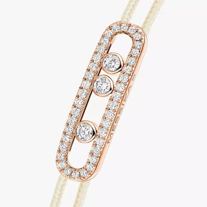 [Eterna Jewels]MK Care(s) pink cord pavé bracelet