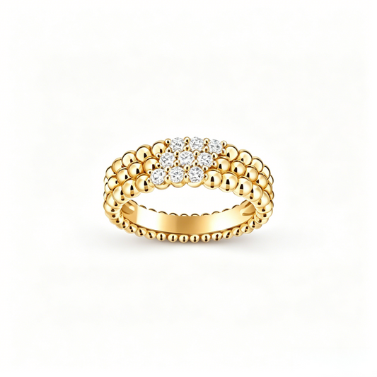 [Eterna Jewels] THREE-ROW DIAMOND RING