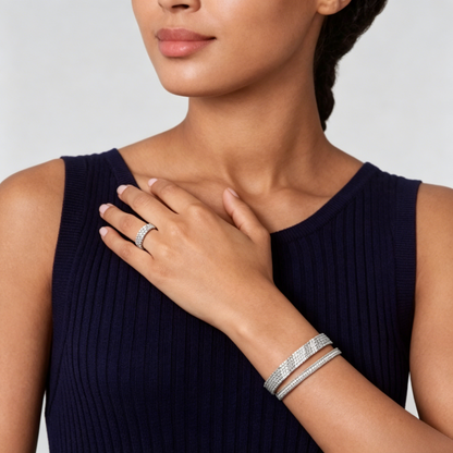 [Eterna Jewels] THREE-ROW DIAMOND RING