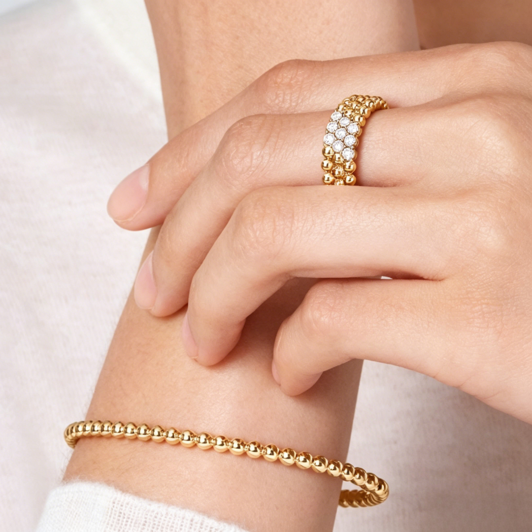 [Eterna Jewels] THREE-ROW DIAMOND RING