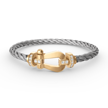 [Eterna Jewels]FORCE LARGE HORSESHOE HALF DIAMOND BRACELET GOLD
