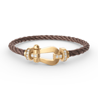 [Eterna Jewels]FORCE LARGE HORSESHOE HALF DIAMOND BRACELET GOLD