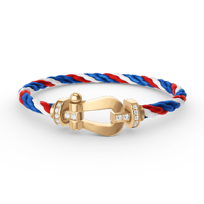 [Eterna Jewels]FORCE LARGE HORSESHOE HALF DIAMOND BRACELET GOLD