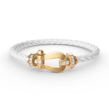 [Eterna Jewels]FORCE LARGE HORSESHOE HALF DIAMOND BRACELET GOLD