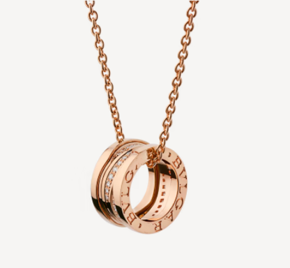 [Eterna Jewels]ZERO 1 PINK GOLD DIAMOND NECKLACE
