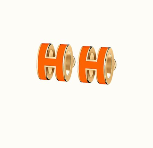 [Eterna Jewels]MINI POP H EARRINGS ORANGE