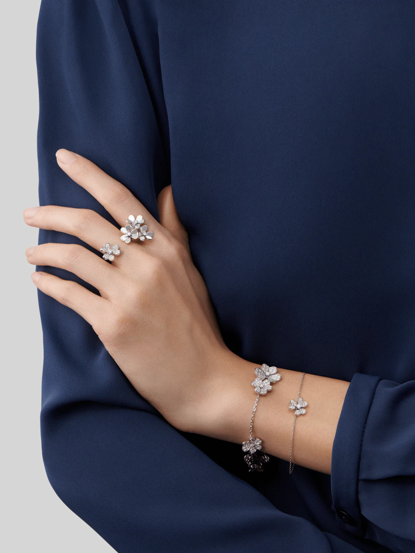 [Eterna Jewels]FRIVOLE SILVER FLOWER DIAMOND BRACELET