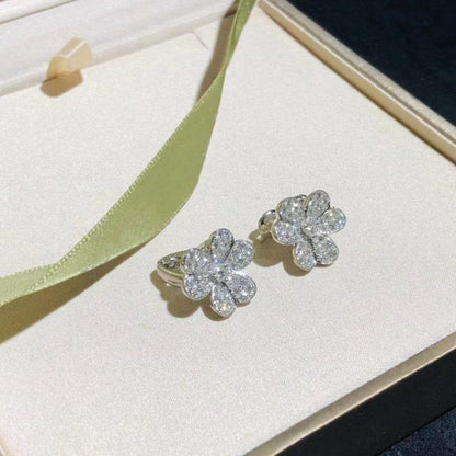 [Eterna Jewels]FRIVOLE SILVER FLOWER DIAMOND EARRINGS