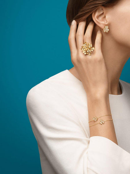 [Eterna Jewels]FRIVOLE GOLD FLOWER DIAMOND EARRINGS