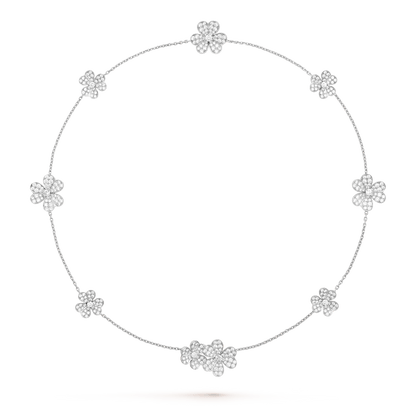 [Eterna Jewels]FRIVOLE SILVER 9 FLOWERS NECKLACE