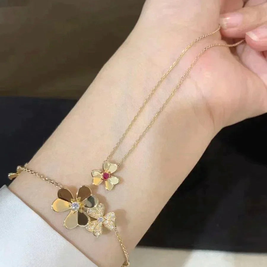 [Eterna Jewels]FRIVOLE GOLD FLOWER NECKLACE