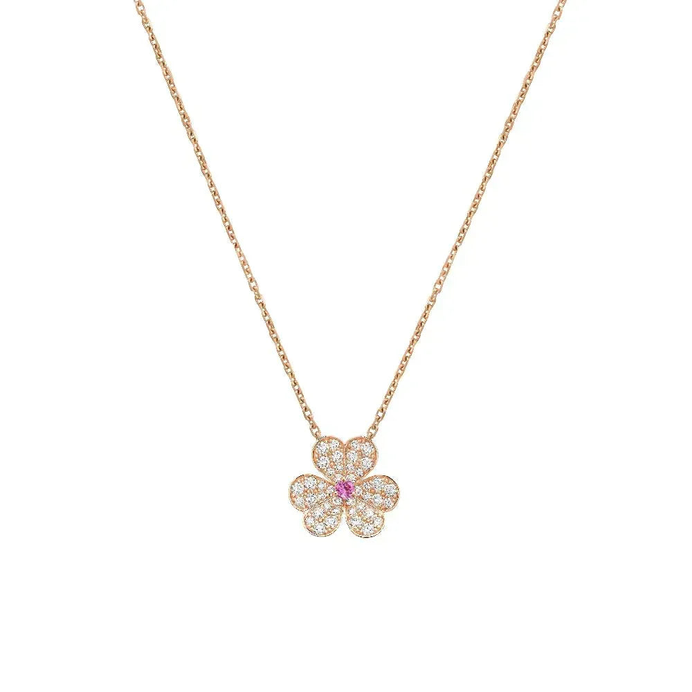 [Eterna Jewels]FRIVOLE ROSE GOLD FLOWER DIAMOND NECKLACE