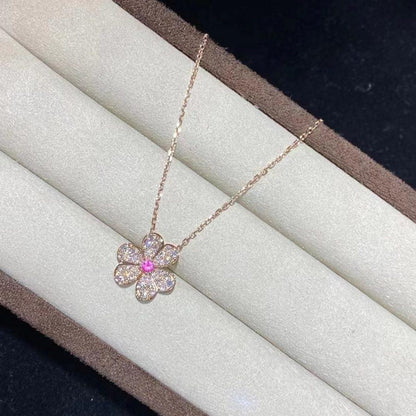 [Eterna Jewels]FRIVOLE ROSE GOLD FLOWER DIAMOND NECKLACE