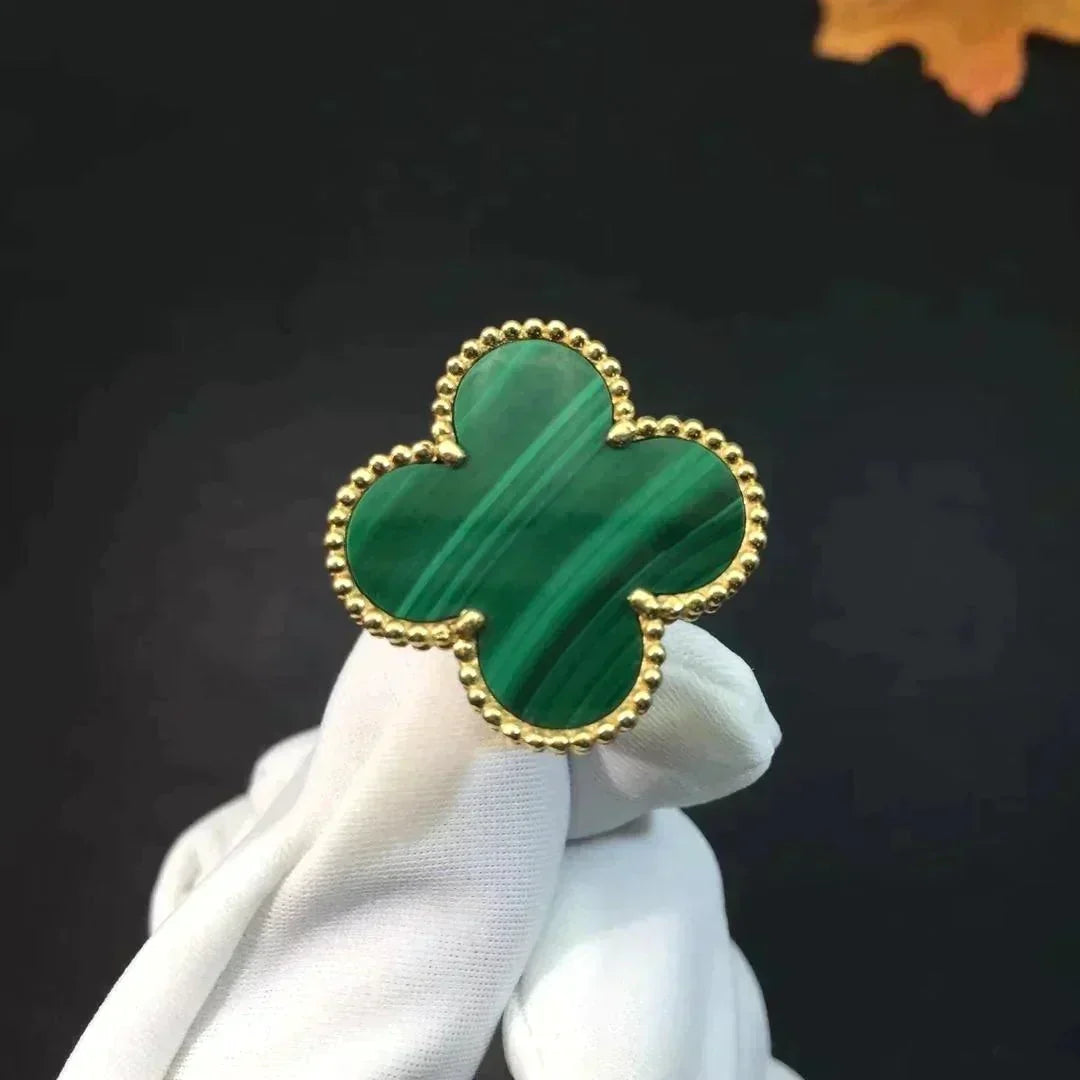 [Eterna Jewels]CLOVER MALACHITE RING