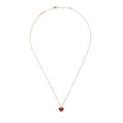 [Eterna Jewels]SWEET CLOVER CARNELIAN HEART NECKLACE