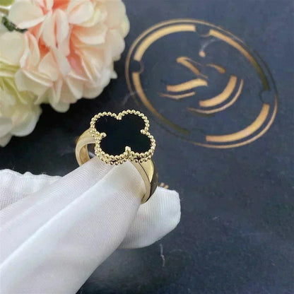 [Eterna Jewels]CLOVER ONYX RING