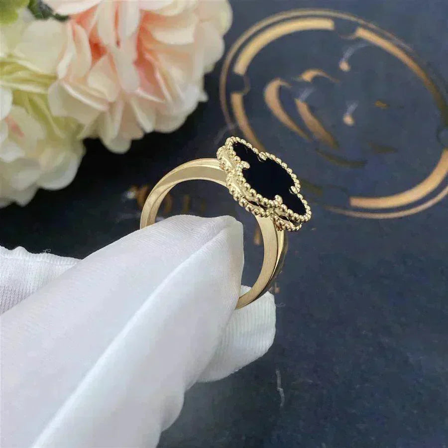 [Eterna Jewels]CLOVER ONYX RING
