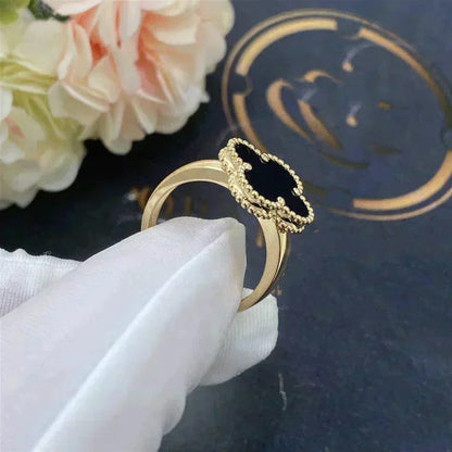 [Eterna Jewels]CLOVER ONYX RING