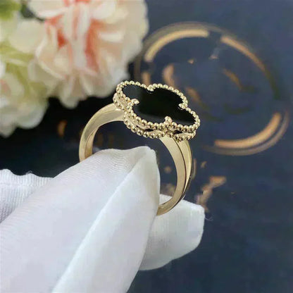 [Eterna Jewels]CLOVER ONYX RING