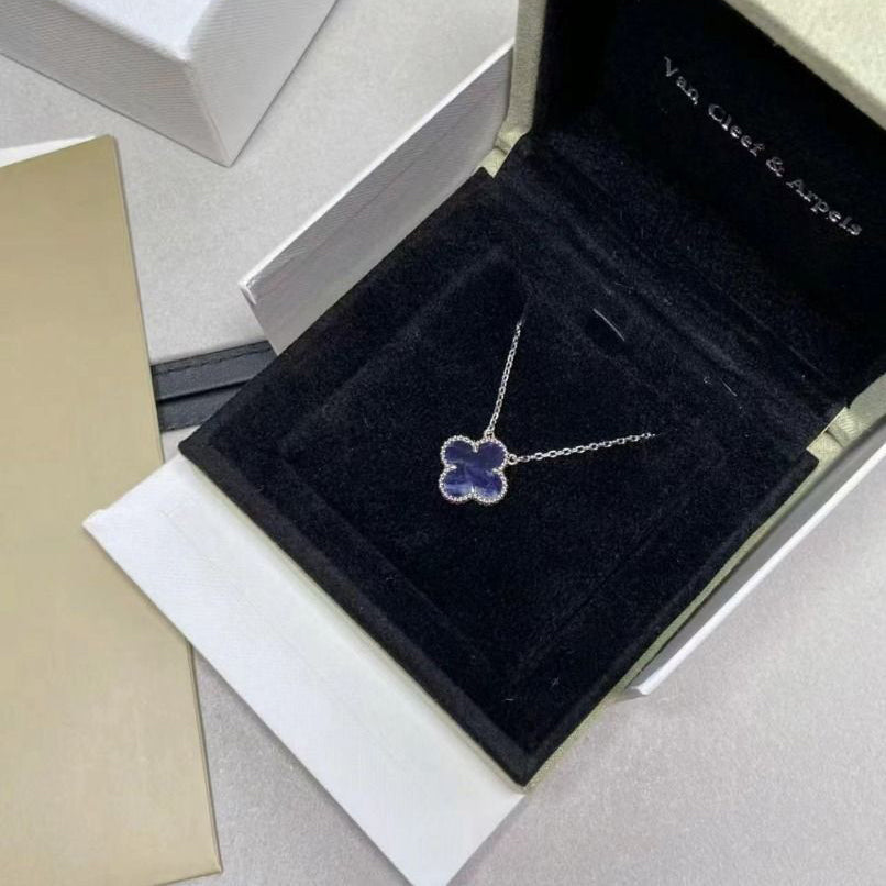 [Eterna Jewels]CLOVER 15MM PIETERSITE NECKLACE SILVER