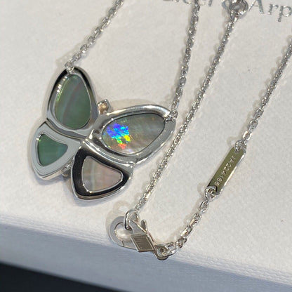 [Eterna Jewels]LARGE BUTTERFLY SILVER PENDANT DIAMOND NECKLACE