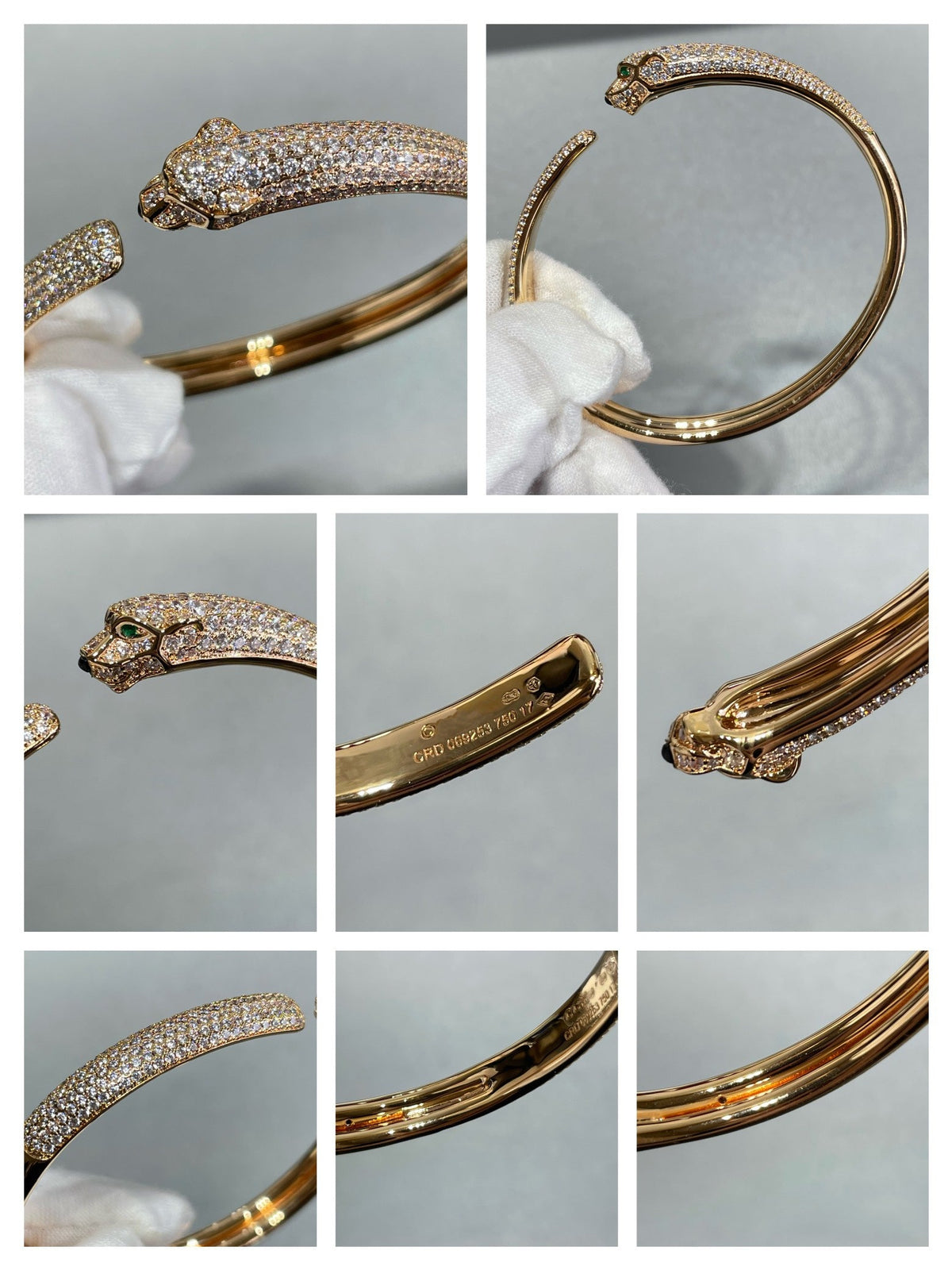 [Eterna Jewels]PANTHERE FULL DIAMOND OPEN BRACELET