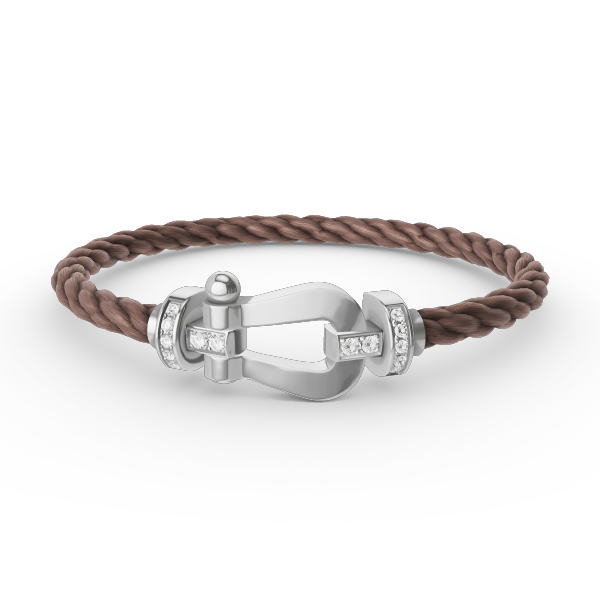 [Eterna Jewels]FORCE LARGE HORSESHOE HALF DIAMOND BRACELET SILVER