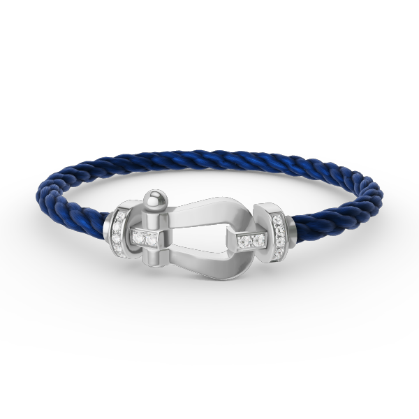 [Eterna Jewels]FORCE LARGE HORSESHOE HALF DIAMOND BRACELET SILVER