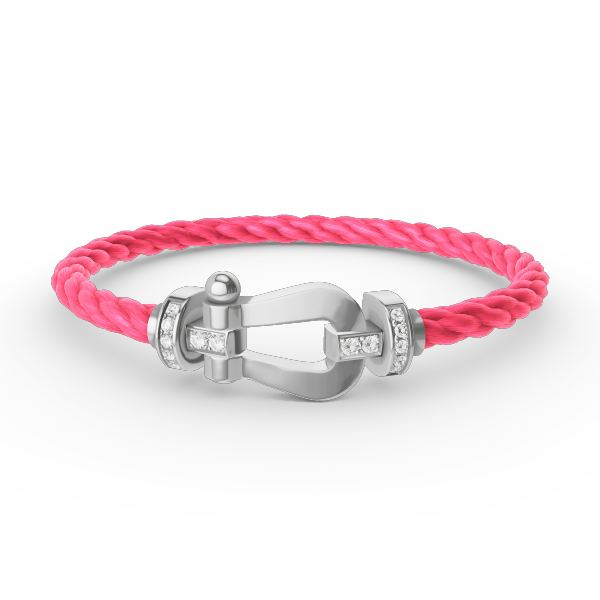 [Eterna Jewels]FORCE LARGE HORSESHOE HALF DIAMOND BRACELET SILVER