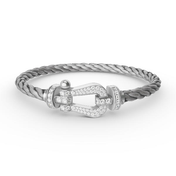 [Eterna Jewels]FORCE LARGE HORSESHOE FULL DIAMOND BRACELET SILVER