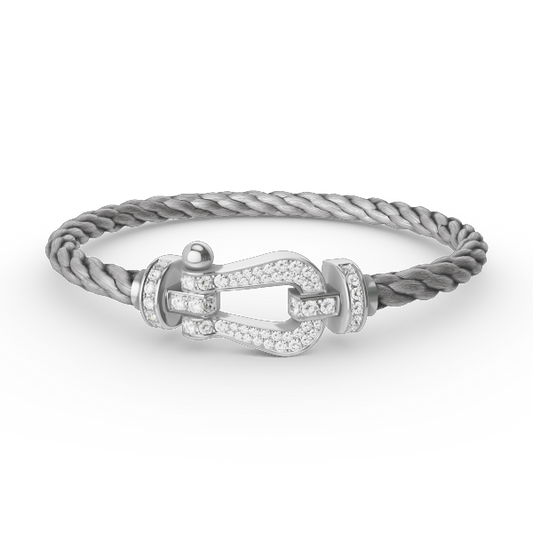 [Eterna Jewels]FORCE LARGE HORSESHOE FULL DIAMOND BRACELET SILVER