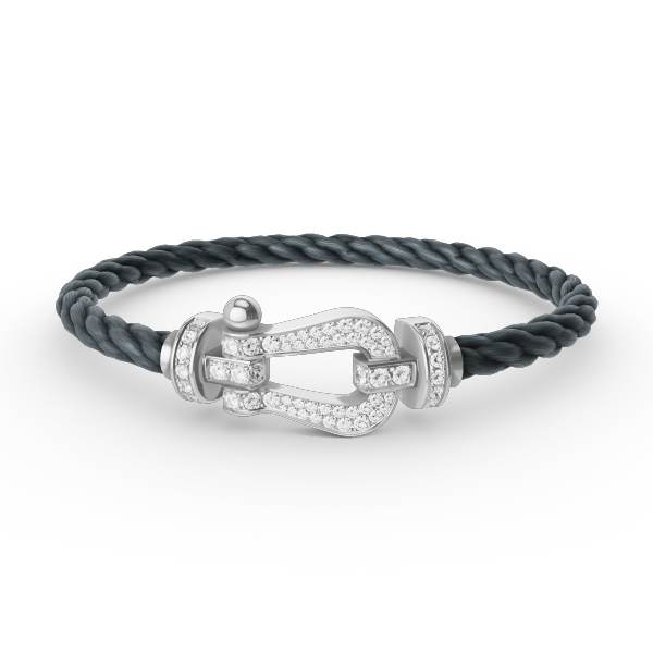 [Eterna Jewels]FORCE LARGE HORSESHOE FULL DIAMOND BRACELET SILVER