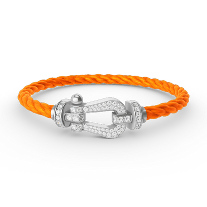 [Eterna Jewels]FORCE LARGE HORSESHOE FULL DIAMOND BRACELET SILVER