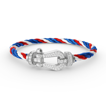 [Eterna Jewels]FORCE LARGE HORSESHOE FULL DIAMOND BRACELET SILVER