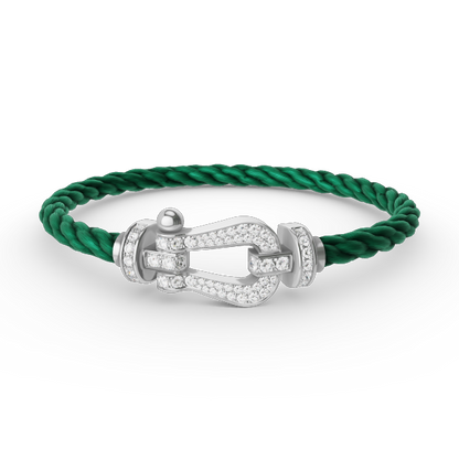 [Eterna Jewels]FORCE LARGE HORSESHOE FULL DIAMOND BRACELET SILVER
