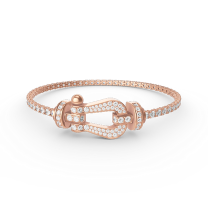 [Eterna Jewels]FORCE  LARGE HORSESHOE FULL DIAMOND TENNIS BRACELET